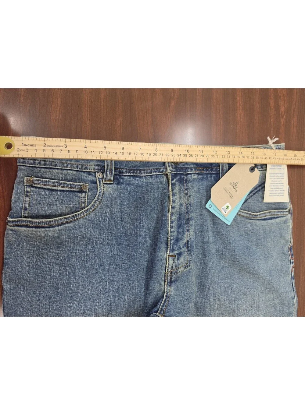 NWT prAna Axiom Jean Mens 36x30 Antique Stone Wash Straight Leg Pants Gorpcore